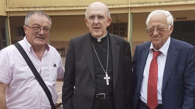 Padre Ricardo, cardenal Osoro y Padre Ángel