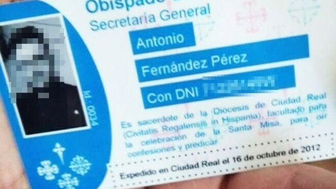 Falso documento que acreditaba como cura de Ciudad Real a un desconocido