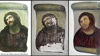 El "Ecce Homo", antes, durante y después de la "restauración"