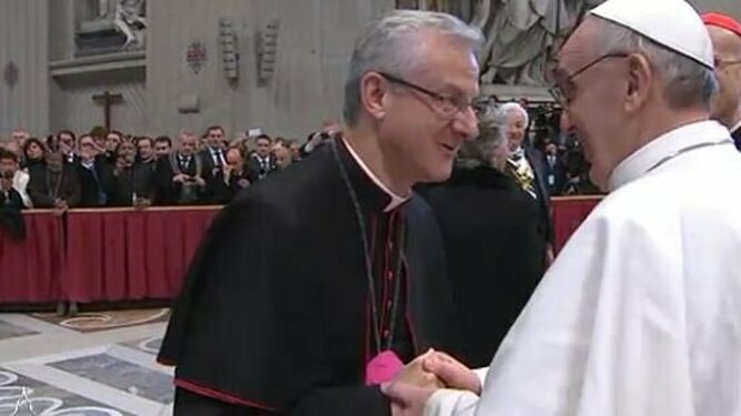 Monseñor Vives, copríncipe de Andorra, con Francisco