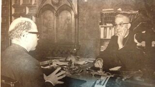 Aradillas con el cardenal Tarancón