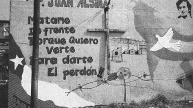 El muro donde fue asesinado Joan Alsina