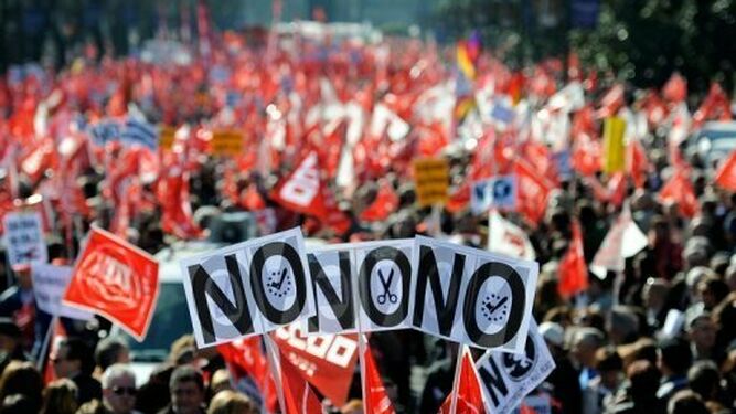 Protesta contra la reforma laboral