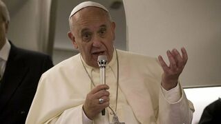 Francisco, durante la entrevista en un vuelo papal