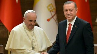 Francisco y Taiyip Erdogan, durante la reciente visita papal a Turquía