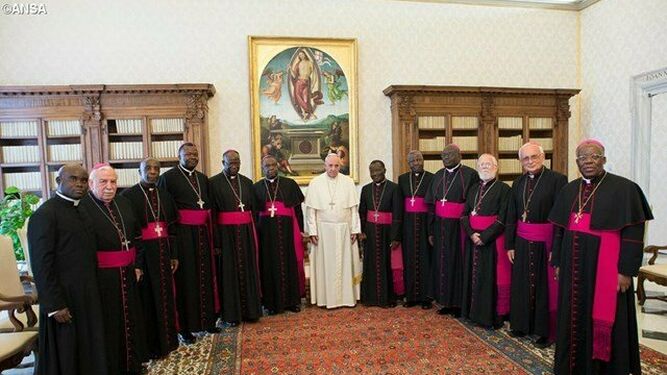 Francisco, con los obispos de Congo