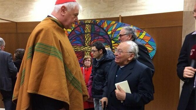 El cardenal Müller, con Gustavo Gutiérrez