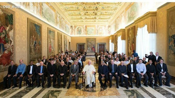 Encuentro del Papa y los misioneros claretianos