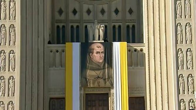 Fray Junípero Serra, cuando fue canonizado