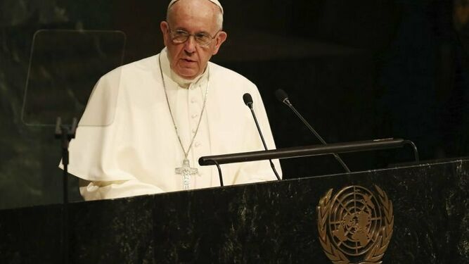 Papa, en el hemiciclo de la ONU