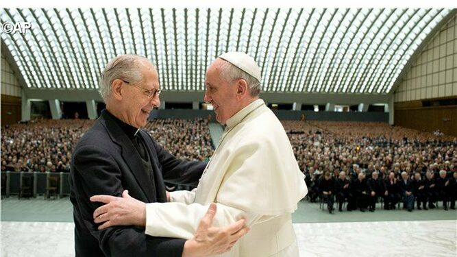 El Papa, con Adolfo Nicolás