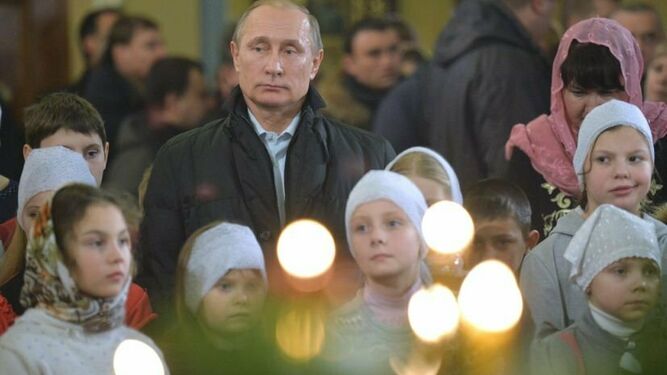 Putin en una celebración religiosa
