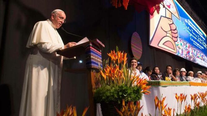 Discuros de Francisco en Bolivia