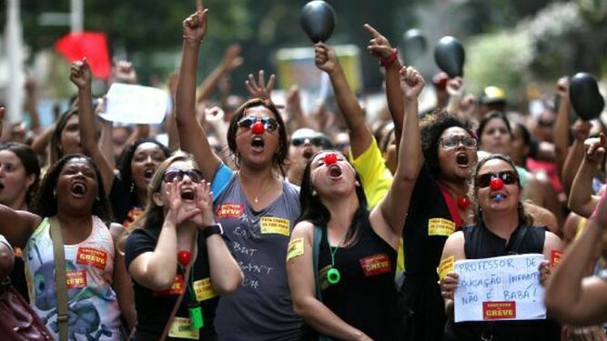 Protesta en Brasil por la desigualdad creciente