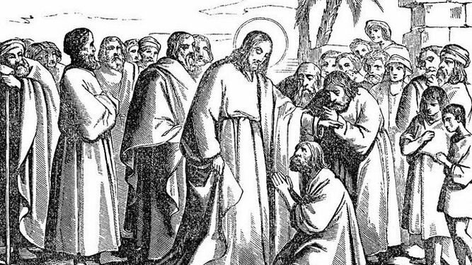 Jesucristo cura a un leproso