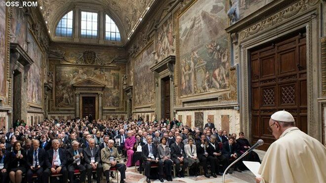 El Papa, con los representantes de Cáritas Internationalis