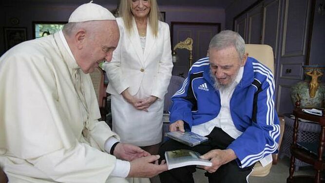 El Papa Francisco, con Fidel Castro
