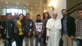 El Papa, con los menores refugiados