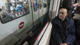 Omella, en el metro de Barcelona