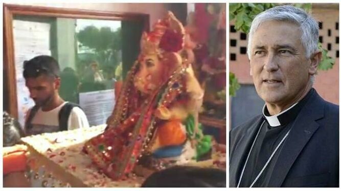 Zornoza y la diosa Ganesh, procesionada en Ceuta
