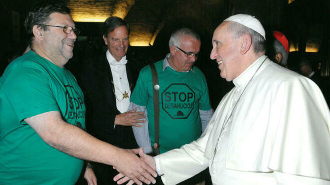 Joaquín Sánchez, con el Papa Francisco