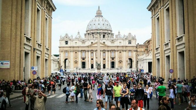Turistas en el Vaticano