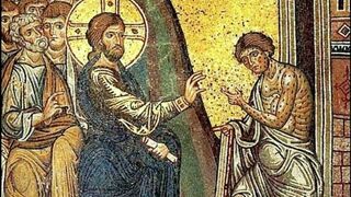 Jesucristo cura a un leproso