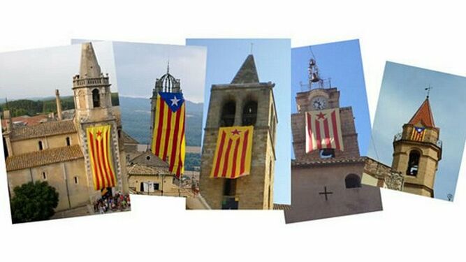 Campanarios esteladas en Cataluña