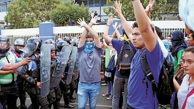 Primeras manifestaciones en la UNI de Nicaragua el 19 de abril
