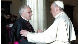El Papa Francisco, con el obispo de Tarazona