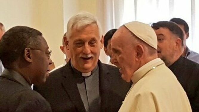 El Papa, con Arturo Sosa, sj.