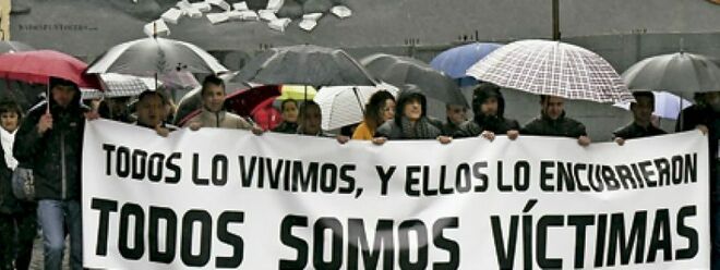 Protesta de las víctimas de La Bañeza