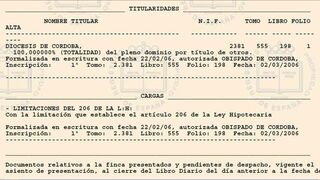 Inmatriculación de la catedral-mezquita de Córdoba