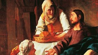 Cristo con Marta y María