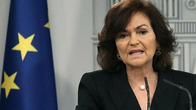 La vicepresidenta del Gobierno, Carmen Calvo