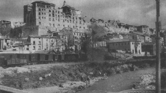 El Seminario de Teruel, en ruinas tras la Guerra Civil