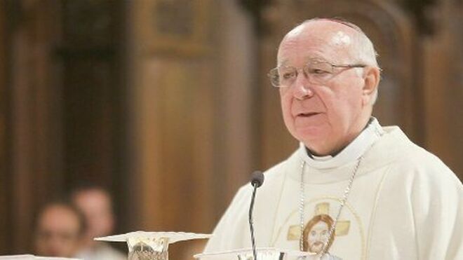 Ciriaco Benavente, ayer, en su misa de despedida