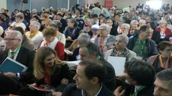 Algunos de los religiosos españoles reunidos en la Asamblea de la CONFER