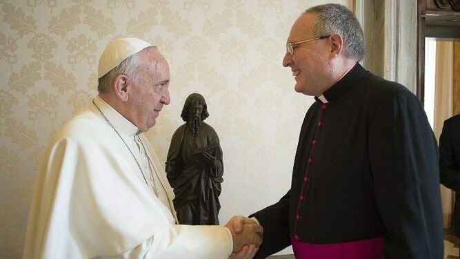 Chica Arellano, con el Papa