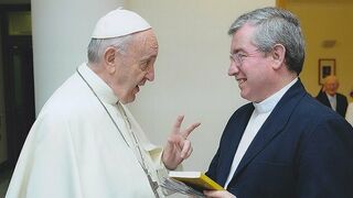 Fernando Prado y el papa Francisco