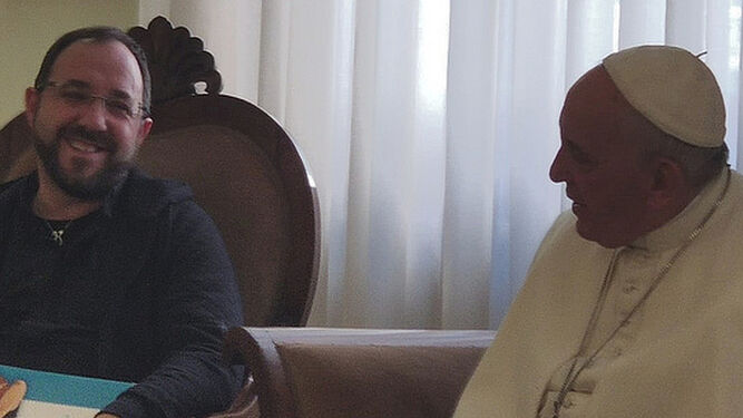 Toño Casado, con el Papa Francisco