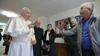 Francisco, durante su visita a la parroquia de Viterbo