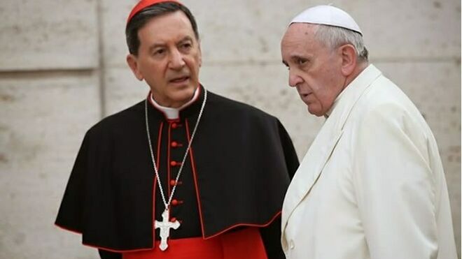 RubÃ©n Salazar, con el Papa Francisco