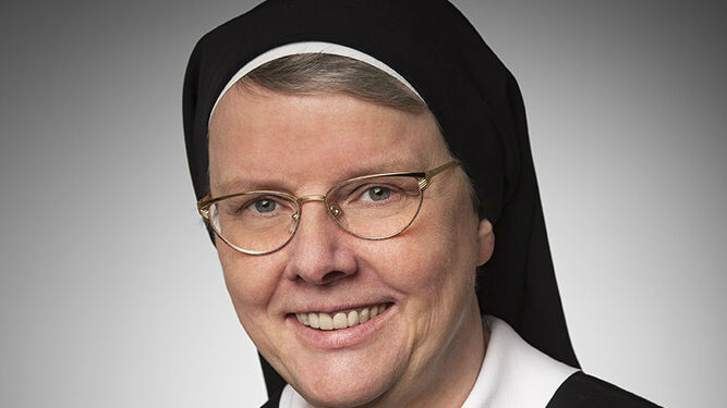 La hermana Ruth Schönenberger, priora del convento benedictino de Tutzing, Alemania
