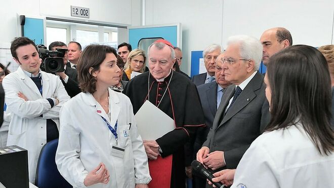 Parolin, hoy, en el hospital 'Bambino Gesù'