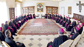 El Papa, con los obispos chilenos