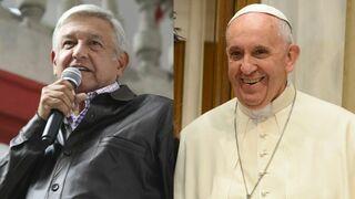 El presidente mexicano, Andrés Manuel López Obrador, y el Papa Francisco