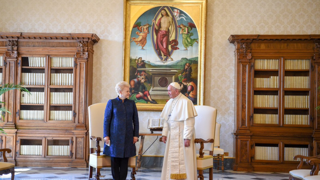 Audiencia del Papa a la Presidenta de la República de Lituania