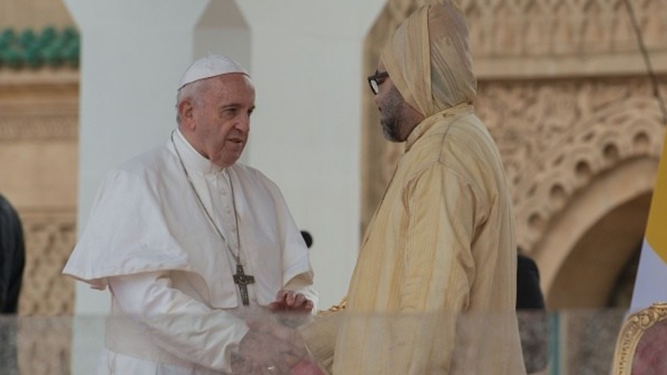 El Papa y el Rey de Marruecos