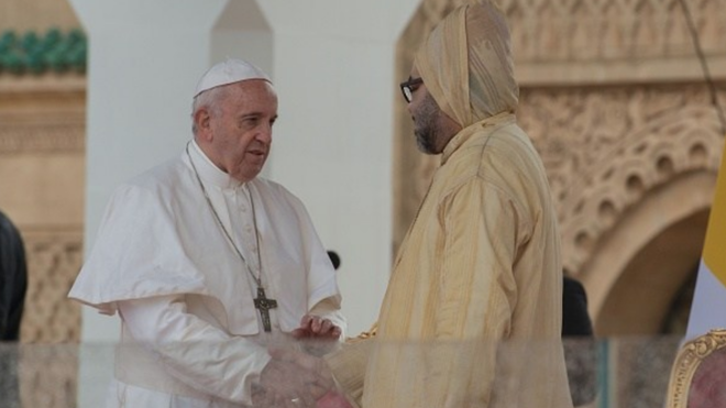 El Papa y el Rey de Marruecos